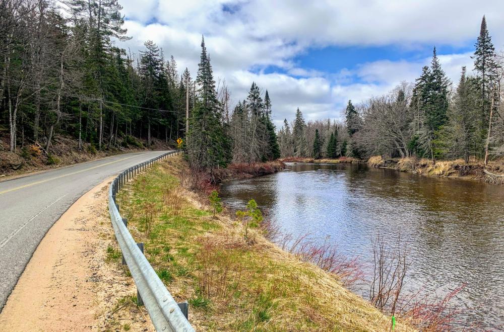A view of the Ausable River from River Road.