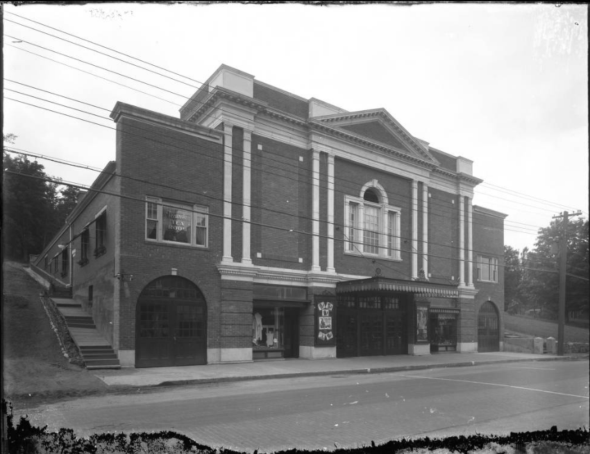 Vintage black and white photo of Lake Placid's Palace Theatre, circa 1926. Image courtesy Lake Placid-North Elba Historical Society.