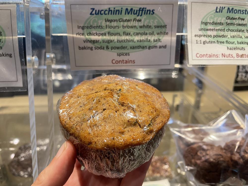 A gluten-free baked good muffin at Green Goddess..