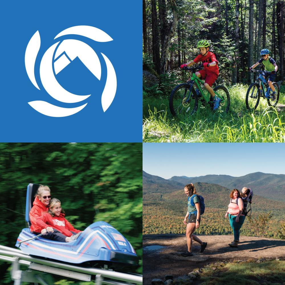 Image Grid: Hiking, Biking, and Mountain Coaster and Mt. Van Hoevenberg