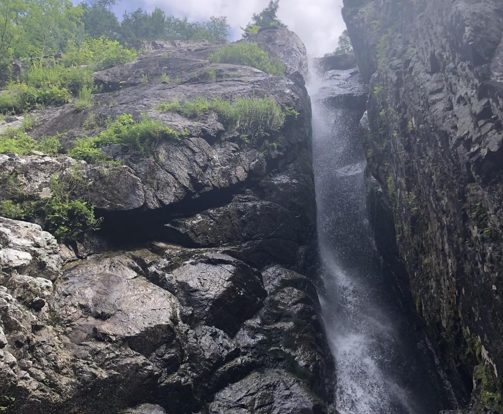 The dark side of Roaring Brook Falls