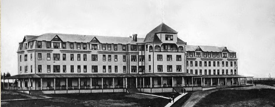 Photo courtesy of Christie Sausa A black and white picture of the Grand View Hotel.