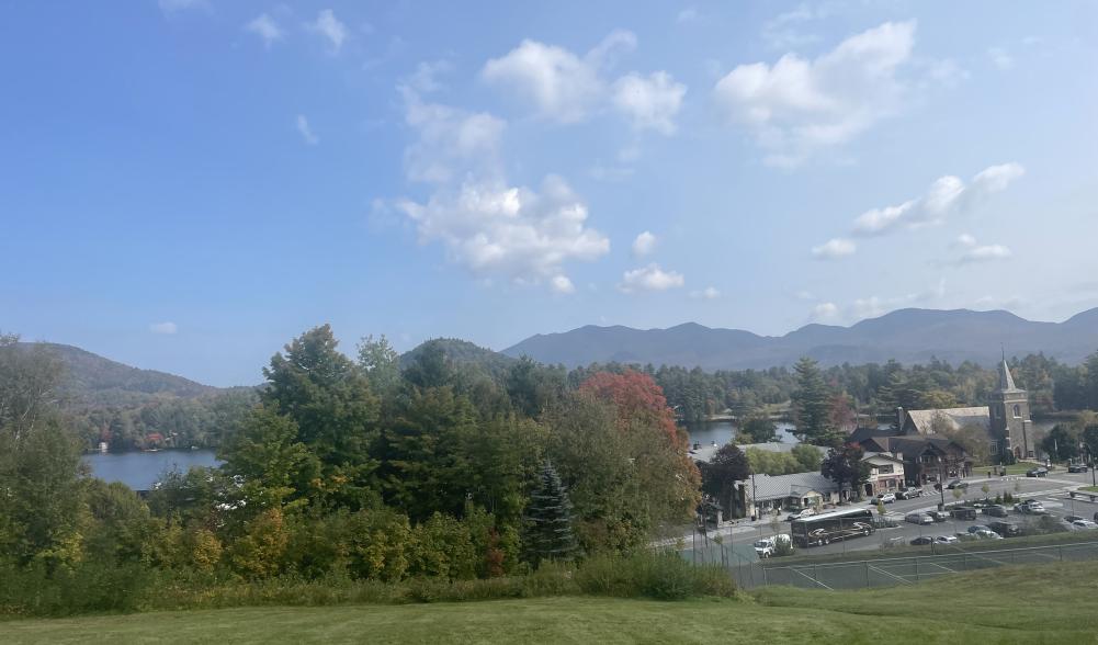 A view of the foliage change in Lake Placid on Monday, September 25 2023