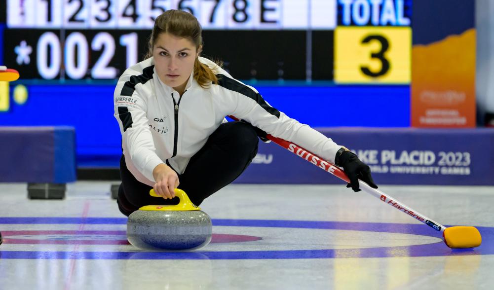 Curling competition in Saranac Lake.