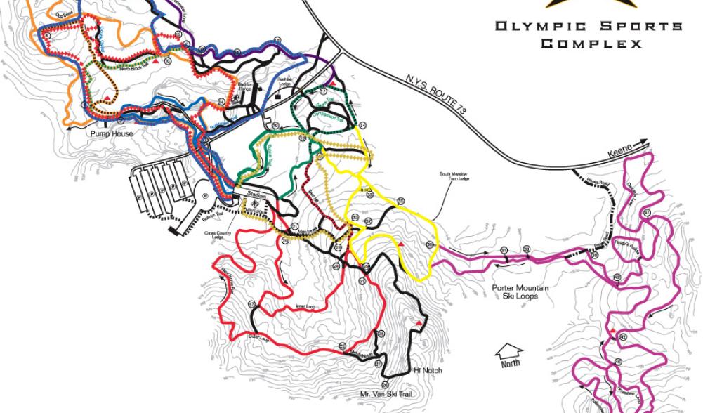 Mt Von Hoevenberg Trail Map