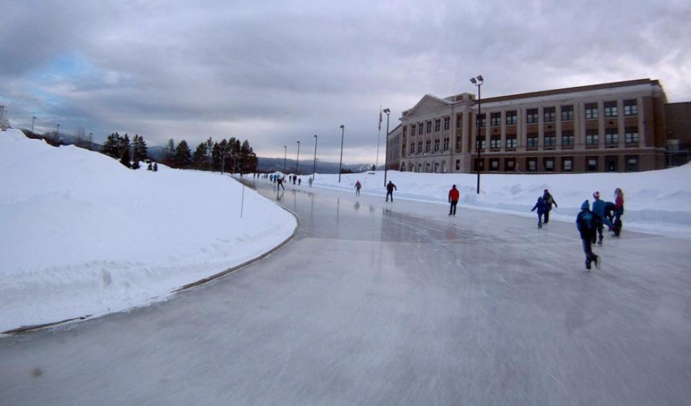 Speed skater view