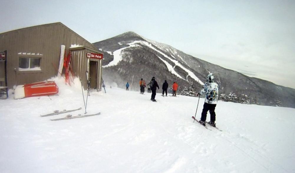 First Tracks program at the top of the gondola, Little Whiteface