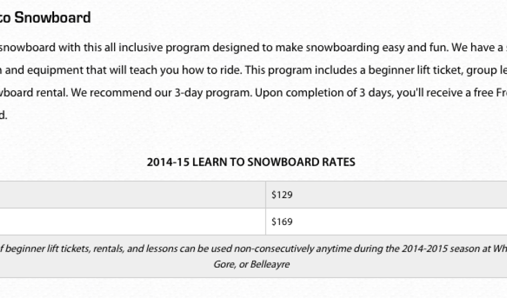 Learn to Snowboard, Cheap 3-Day Package at Whiteface Mountain, NY