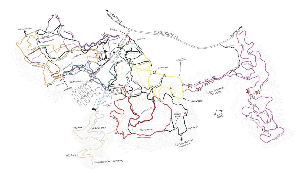 Mt Van Ho cross country Trail Map