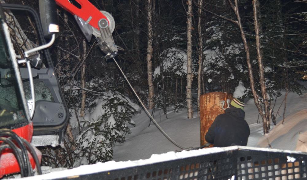 Hooking up the winch on Victoria Trail