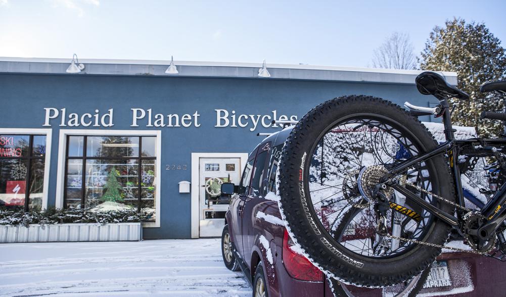 Fat bike racked and ready for a test run