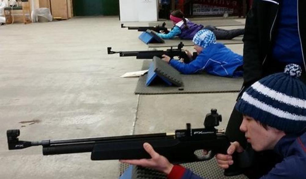 Some basic gun safety and a bit of practice are reviewed during Introduction to Biathlon, similar to the regular