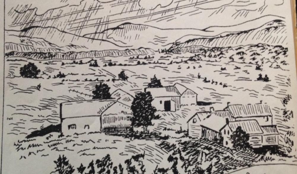 A sketch of the land when Anna lived at Heaven Hill Farm.