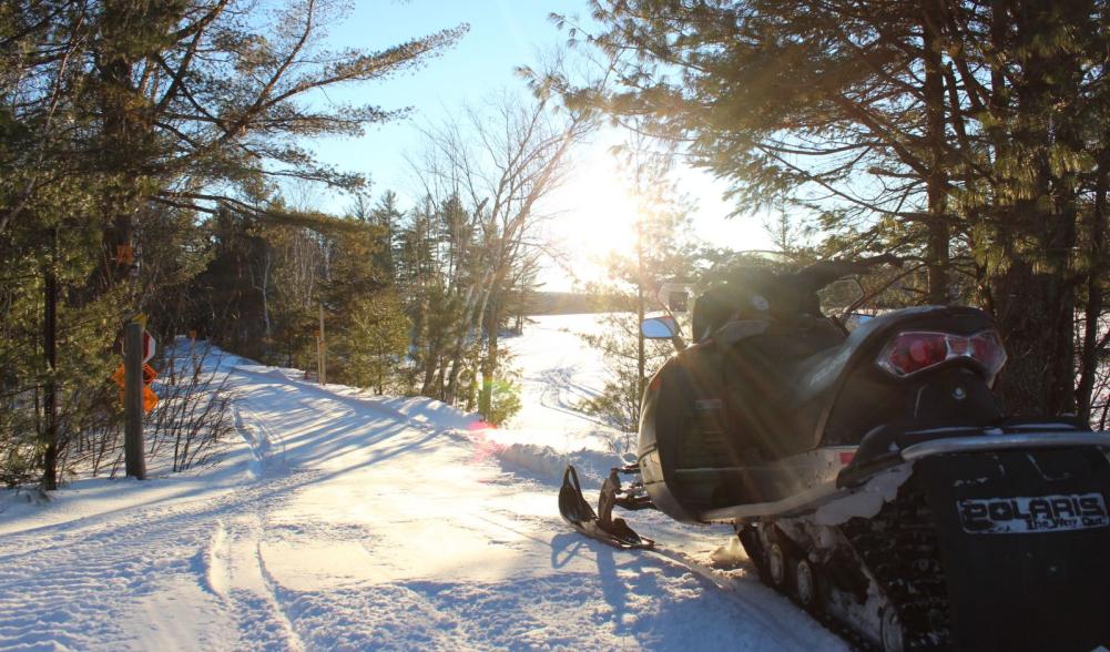 Our snowmobile route passed mountains, wetlands and lakes.