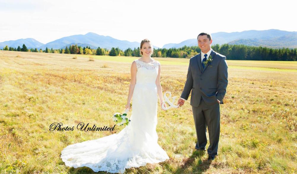 Perfect weather and High Peaks as a backdrop made this fall wedding a stunner!