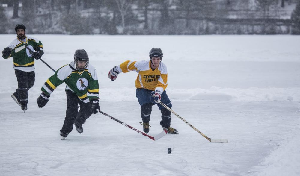 For me home is where I can find pond hockey.