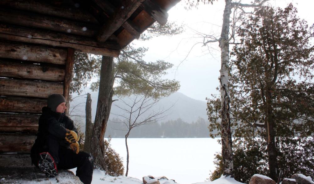 At the Copperas Pond lean-to.