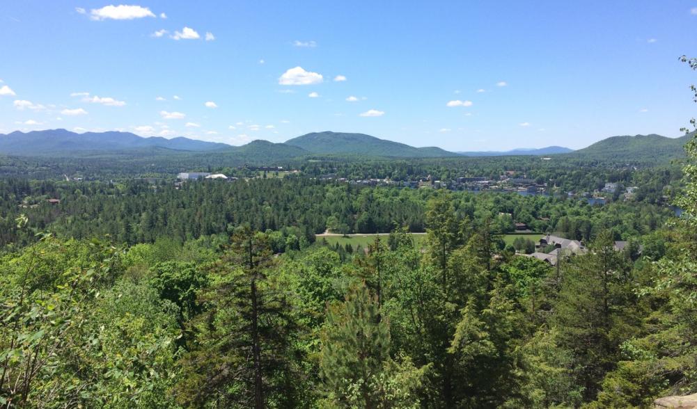 View from Cobble Mountain of Lake Placid and the surrounding wilderness.