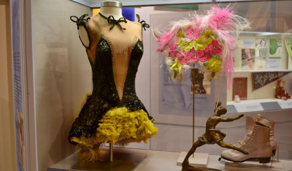 A headpiece Sonja Henie wore while touring with her Hollywood Ice Revue in the 1950s.