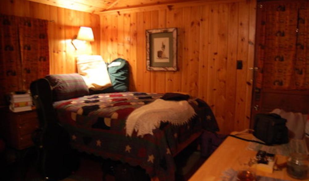 Warm up with a cozy winter cabin after a beautiful snowshoe hike on the cabin grounds.
