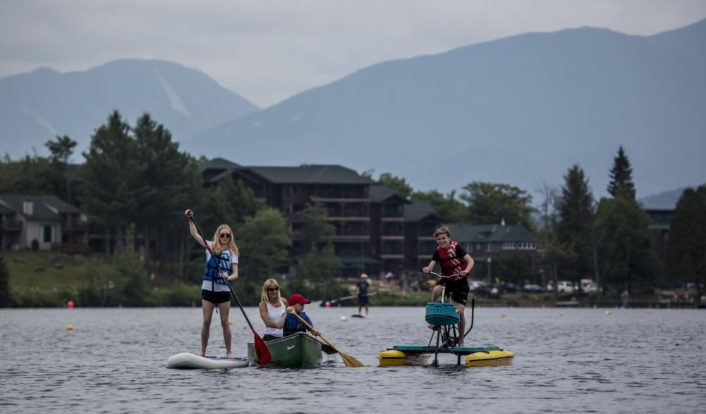 Choose your favorite watercraft and head out on Mirror Lake!