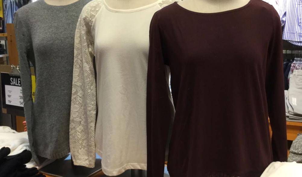 These tops are both practical and pretty: a favorite combination for almost anyone.