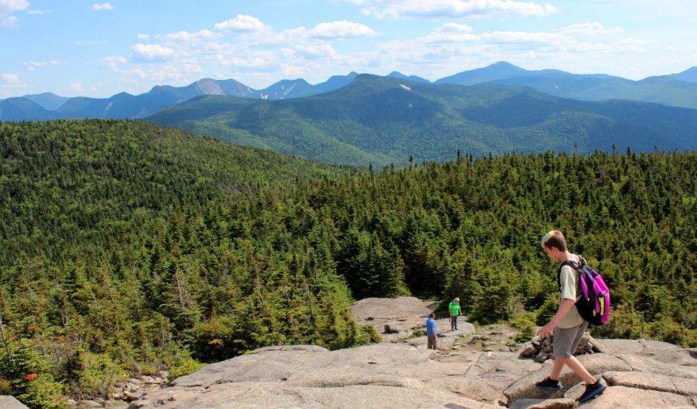 Cascade Mountain has lovely views and a rocky summit.