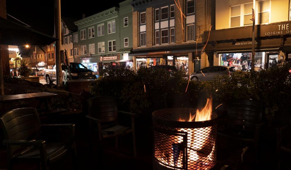 The view from GABC's patio fireplace.