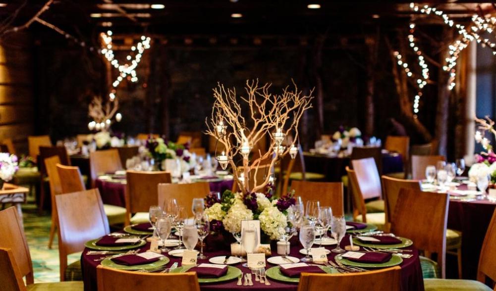 Reception in the Adirondack Room. Image courtesy Lake Placid Lodge.