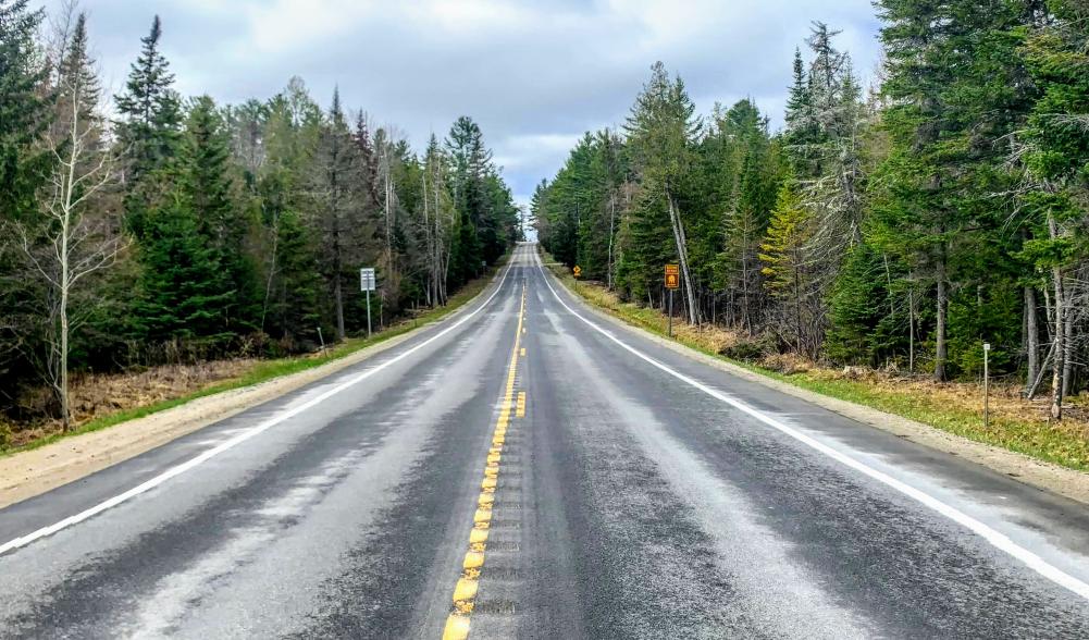 Approaching Papa Bear on Route 86.