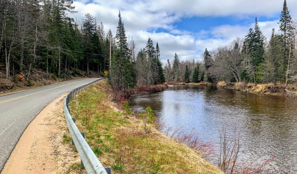 A view of the Ausable River from River Road.