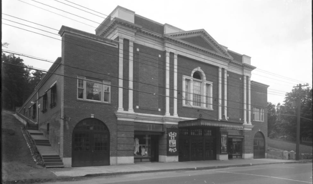 Vintage black and white photo of Lake Placid's Palace Theatre, circa 1926. Image courtesy Lake Placid-North Elba Historical Society.