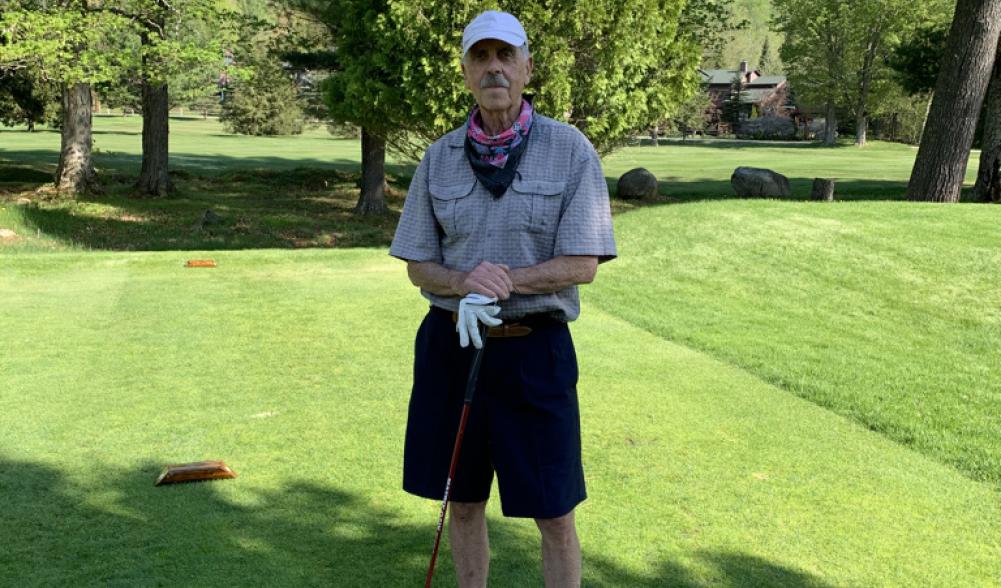 Lake Placid golf pro Peter Martin poses on the Whiteface Resort course.