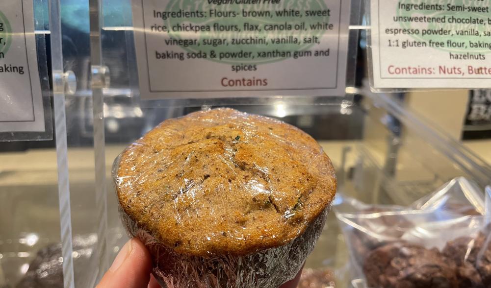 A gluten-free baked good muffin at Green Goddess..