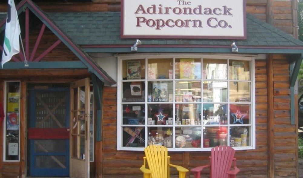 The front side of Adirondack Popcorn Co.