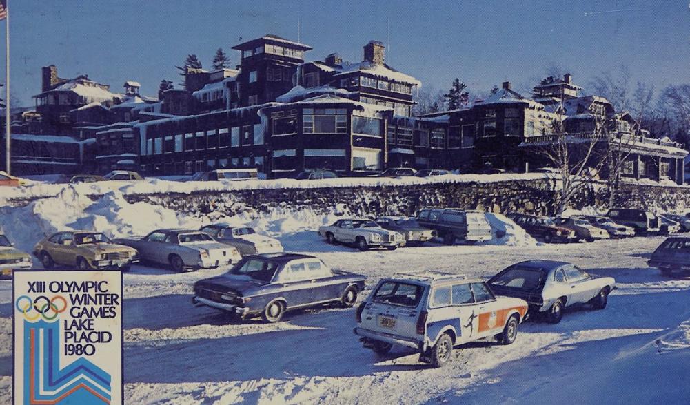The Lake Placid Club during winter in an Olympic Games ad.