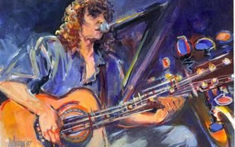 Painting of musician