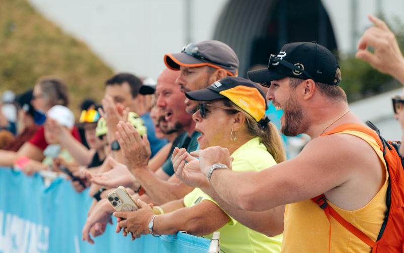 Ironman spectators cheering