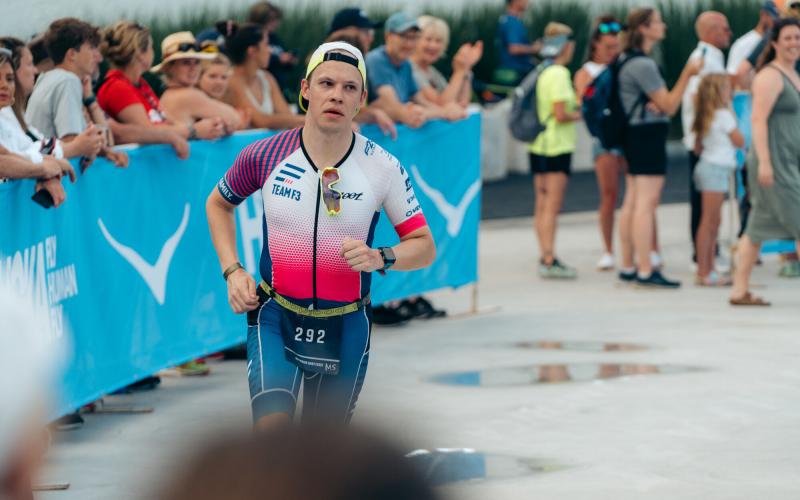 Ironman athlete running