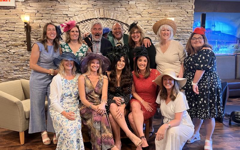 A group of dapper people dressed for the derby