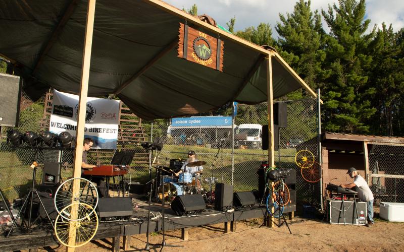 Wilmington Bike Fest music stage setup