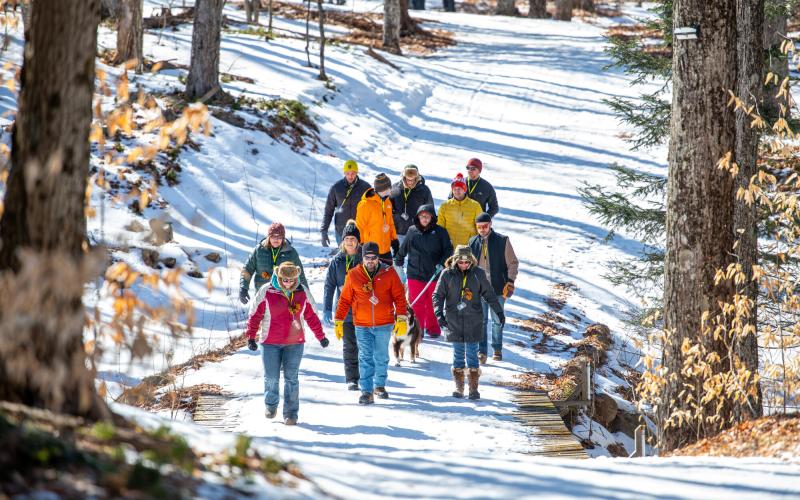 Brewski participants on the trail