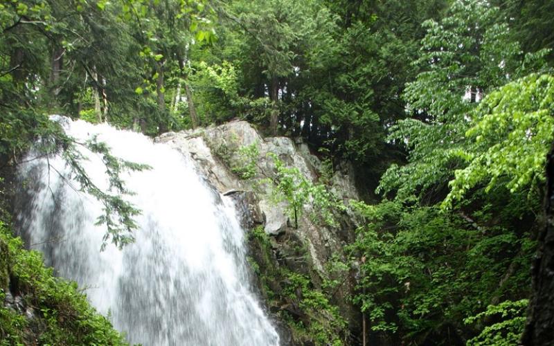 The top of a waterfall
