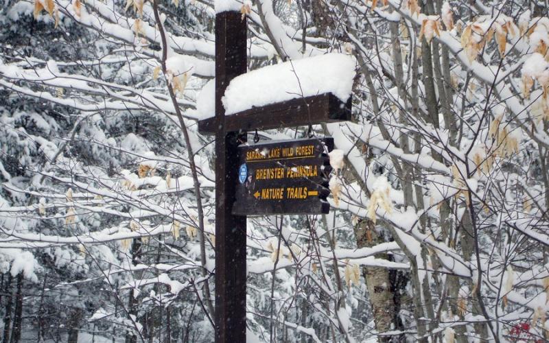 All trails are posted and often, broken out in the winter.