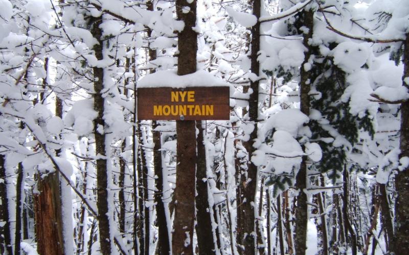 Nye Mountain sign