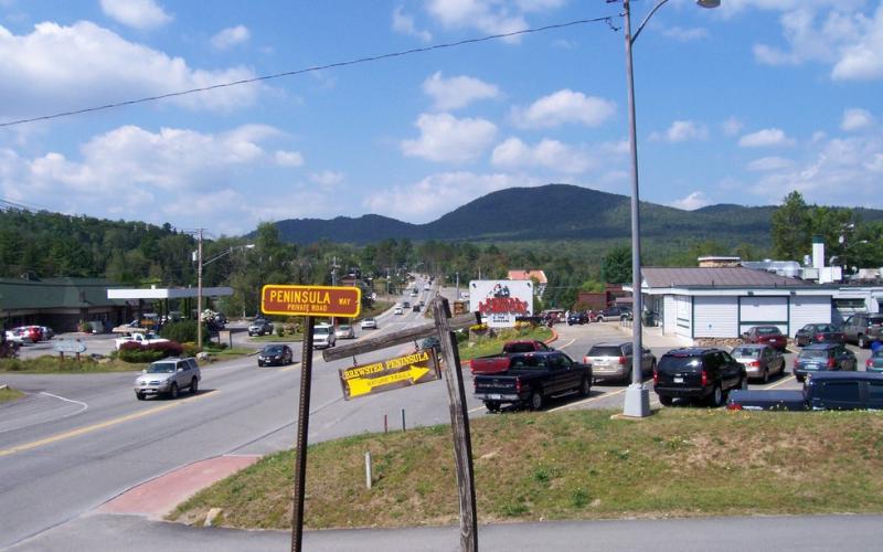 Coming from downtown on Route 86 West