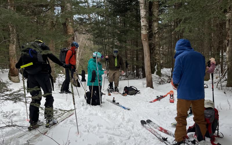 Coffee break on a snowy peak