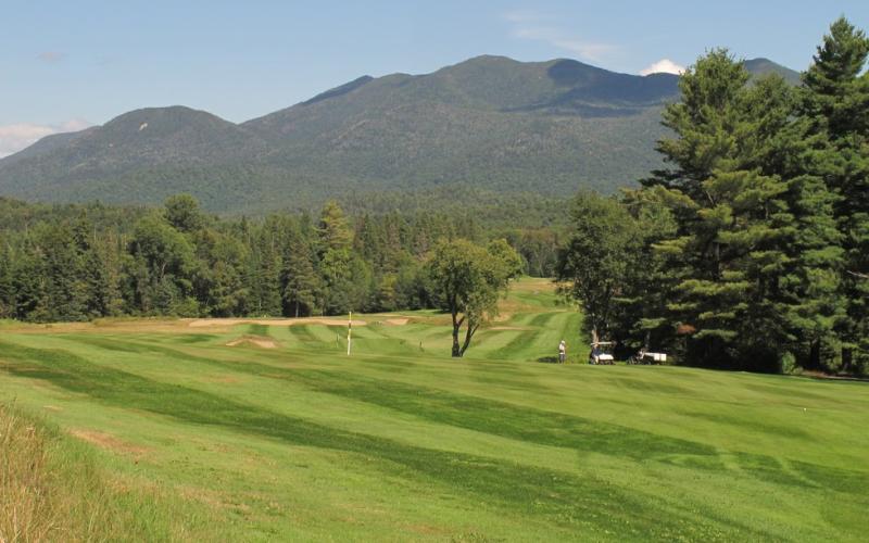 Adirondack High Peaks seen from the road
