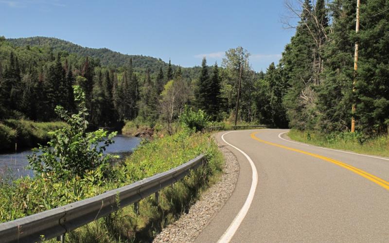 a winding scenic mountain road
